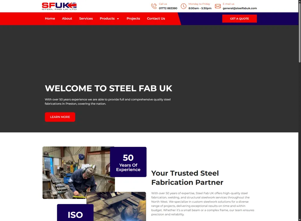 Responsive website project showcase