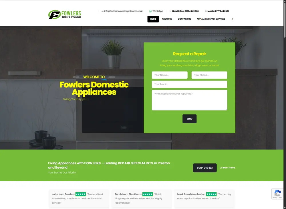 Web Spinner UK portfolio website