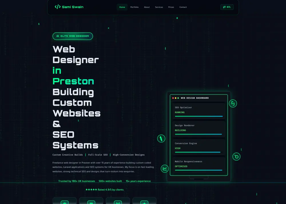 Featured Web Spinner UK web development showcase
